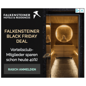 Falkensteiner Black Friday 2022 – 40% Rabatt auf Neubuchungen