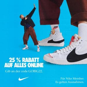 Nike Black Friday 2022 – 25% Rabatt auf ALLES (für Nike Member)