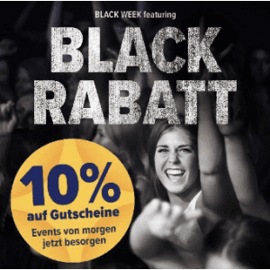 oeticket Black Friday 2022 – 10 % Rabatt auf Gutscheine