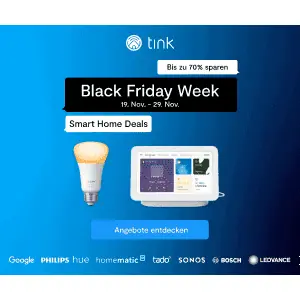 Tink Black Friday 2022 – Smart Home Produkte zu Top-Preisen (gratis Versand)