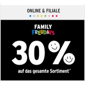 Ernsting’s family Black Friday – 30% Rabatt auf das gesamte Sortiment!