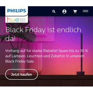 Philips Hue Black Friday – 25 bis 30% Rabatt ab 2 Produkten!