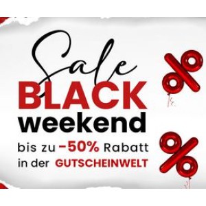 Weekend Gutscheinwelt Black Friday 2023 – bis zu 50% Rabatt bei über 300 Shops + 10% oder 10€ Extra-Rabatt (ab 24.11.)