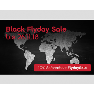 airline holidays Black Flyday Sale: 10% Rabatt auf deine Reise
