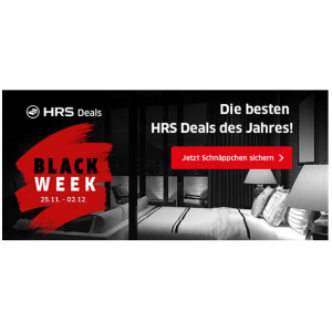 HRS Black Week 2019 – Bestseller zum Top-Preis!